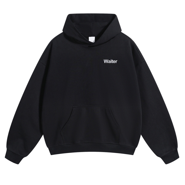 Waiter Solid Color Hoodie Customscool