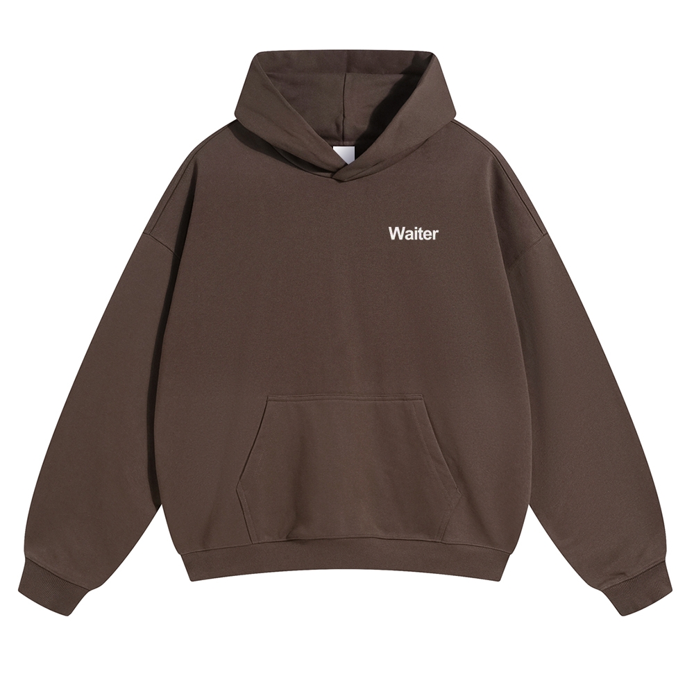 Waiter Solid Color Hoodie Customscool