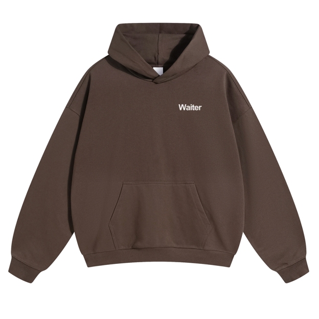 Waiter Solid Color Hoodie Customscool