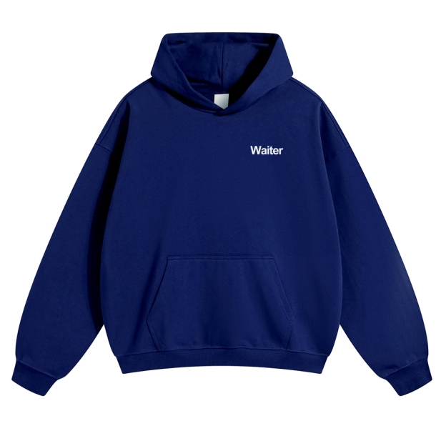 Waiter Solid Color Hoodie Customscool