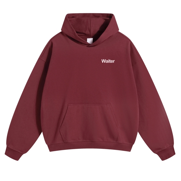 Waiter Solid Color Hoodie Customscool