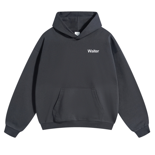 Waiter Solid Color Hoodie Customscool