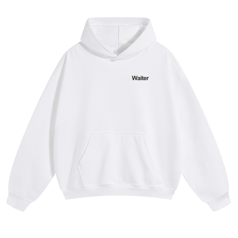 Waiter Solid Color Hoodie Customscool
