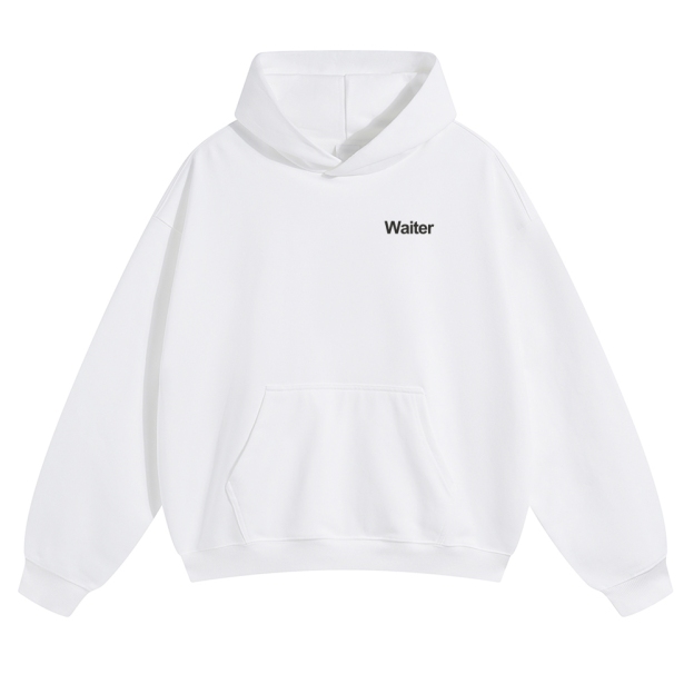 Waiter Solid Color Hoodie Customscool