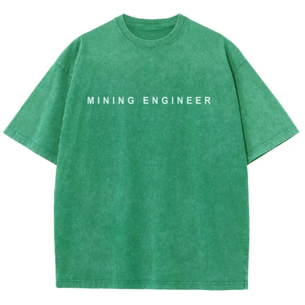 Mining Engineer Addcustom QR Code Unisex Fit Washed T-Shirt