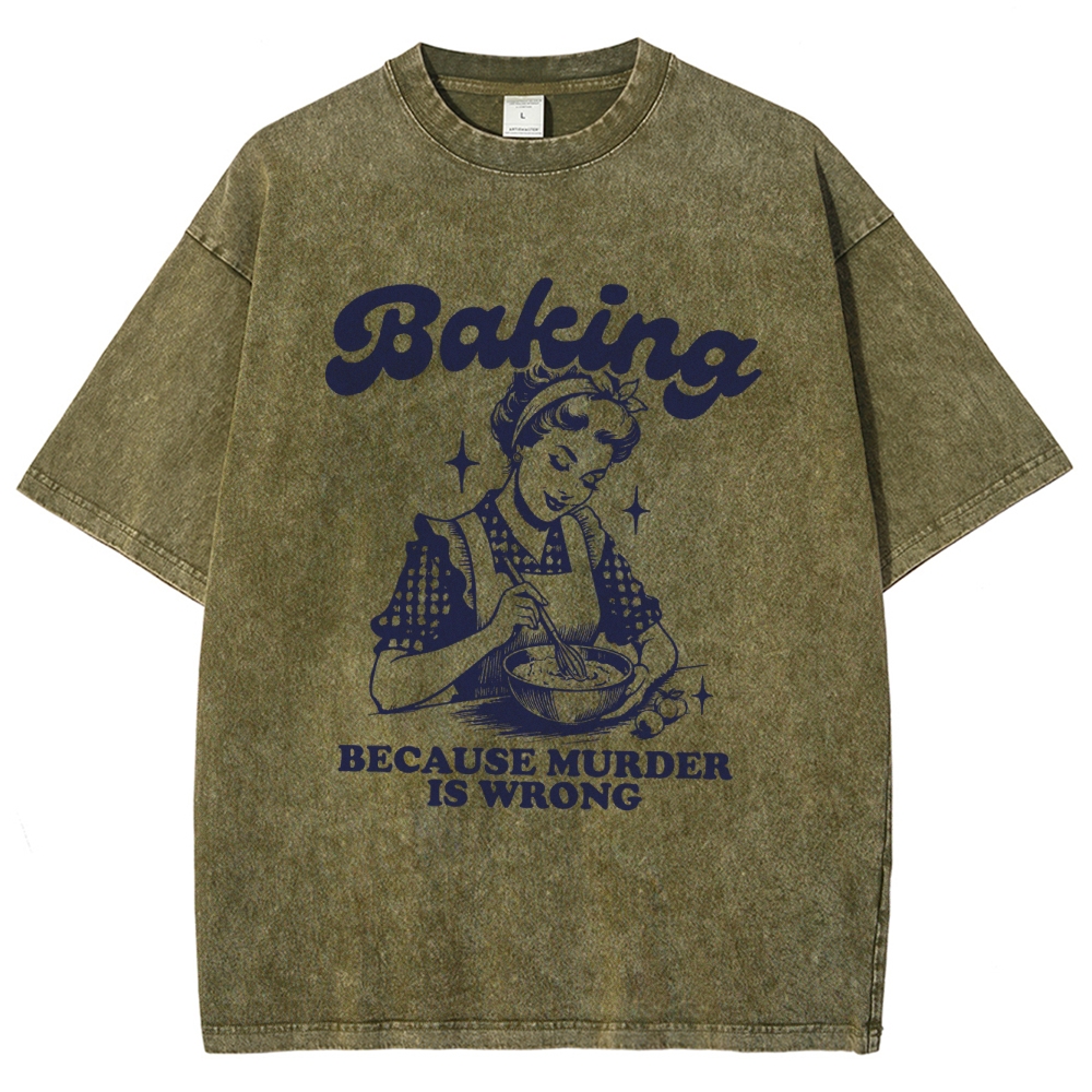 Baker Unisex Fit Washed T-Shirt Customscool