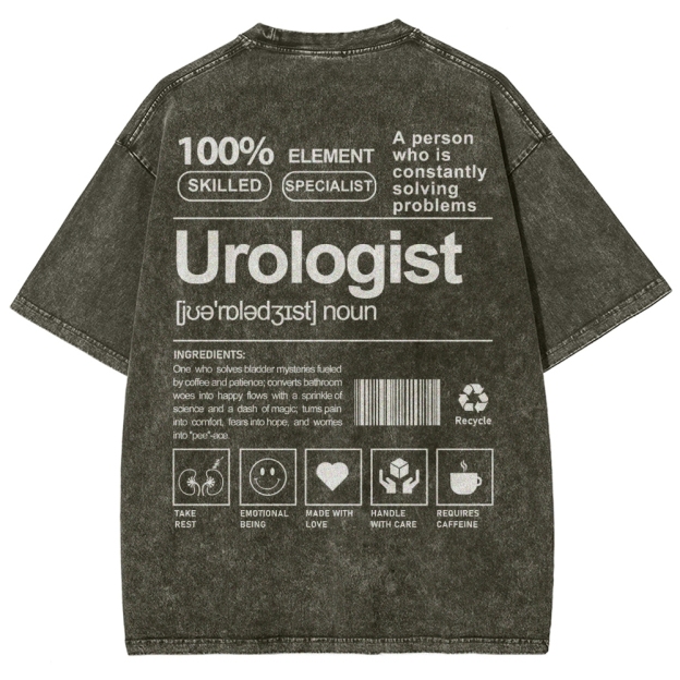 Urologist Unisex Fit Washed T-Shirt Customscool