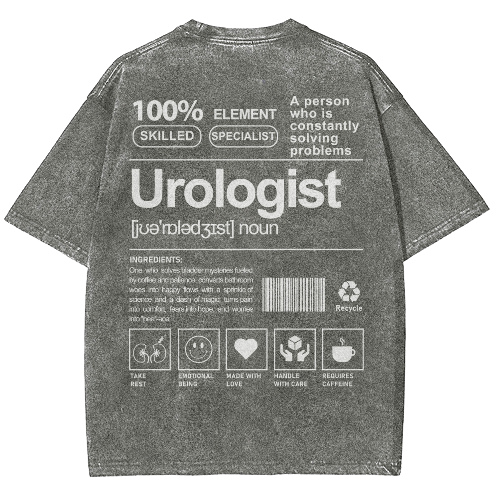 Urologist Unisex Fit Washed T-Shirt Customscool