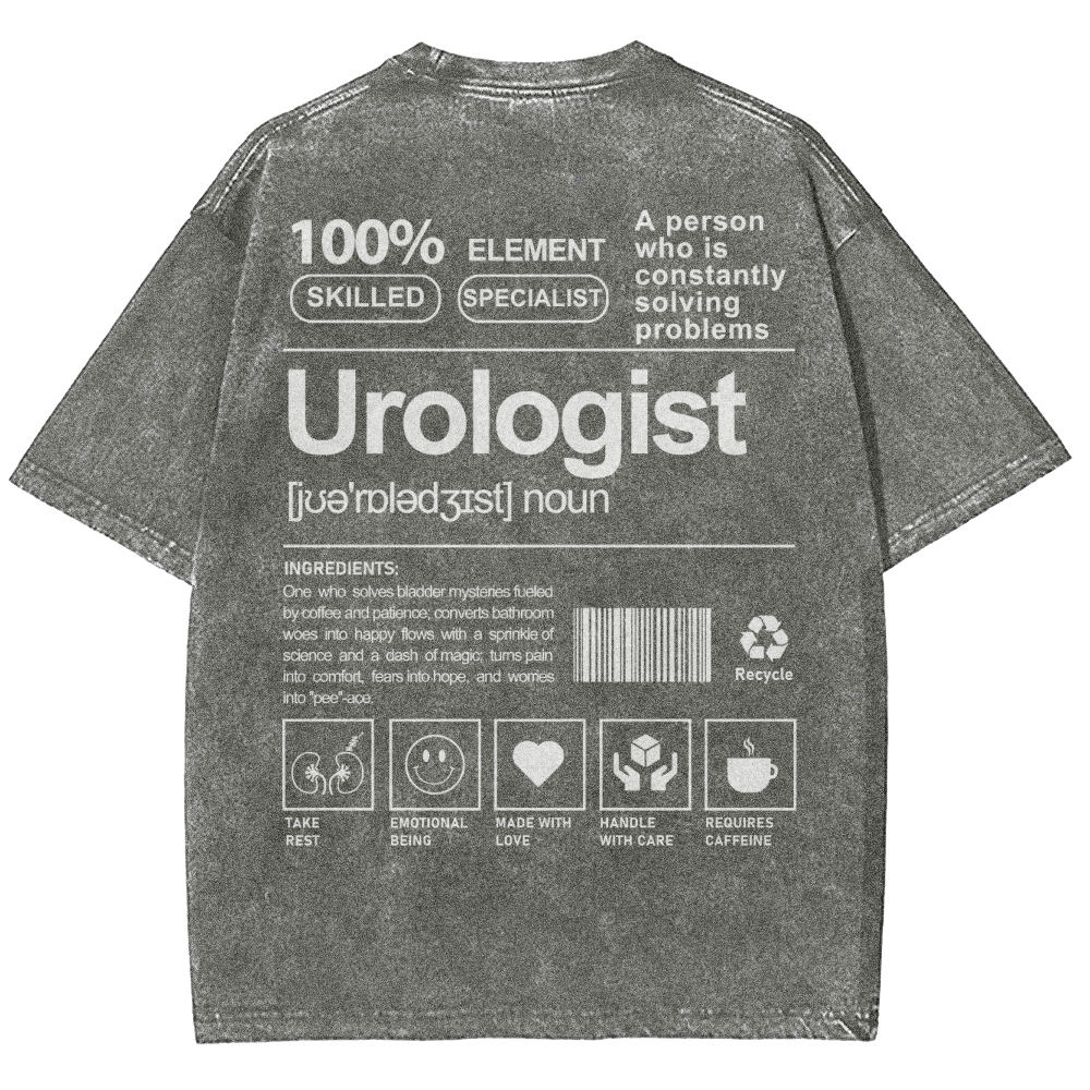 Urologist Unisex Fit Washed T-Shirt Customscool