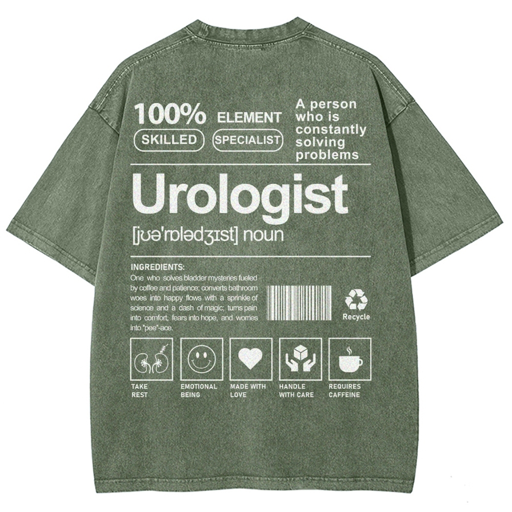 Urologist Unisex Fit Washed T-Shirt Customscool