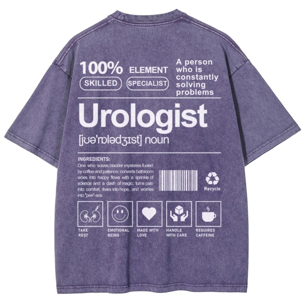 Urologist Unisex Fit Washed T-Shirt Customscool