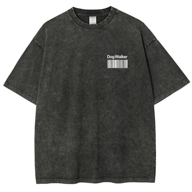 Dog Walker Addcustom Unisex Fit Washed T-Shirt
