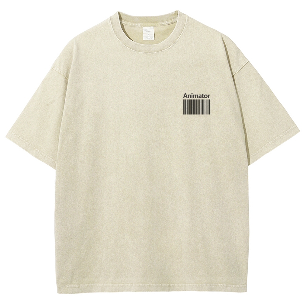 Animator Unisex Fit Washed T-Shirt Customscool