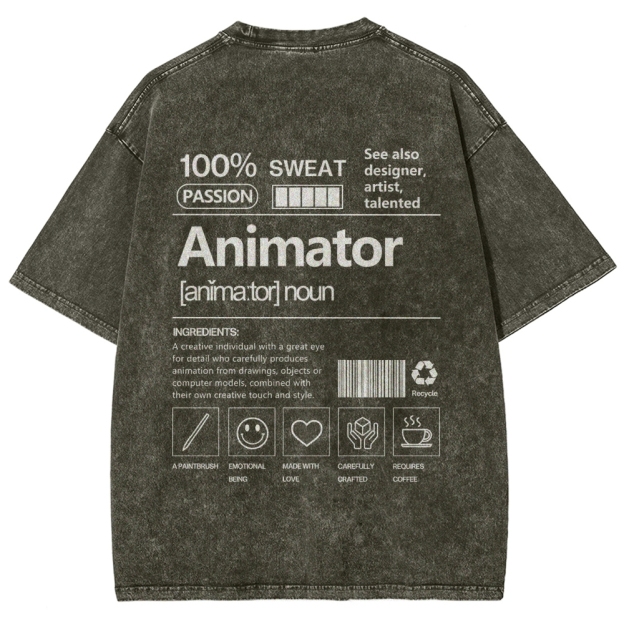 Animator Unisex Fit Washed T-Shirt Customscool