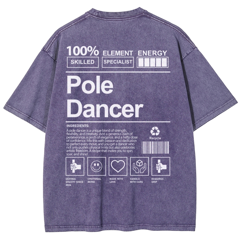 Pole Dancer Addcustom Unisex Fit Washed T-Shirt