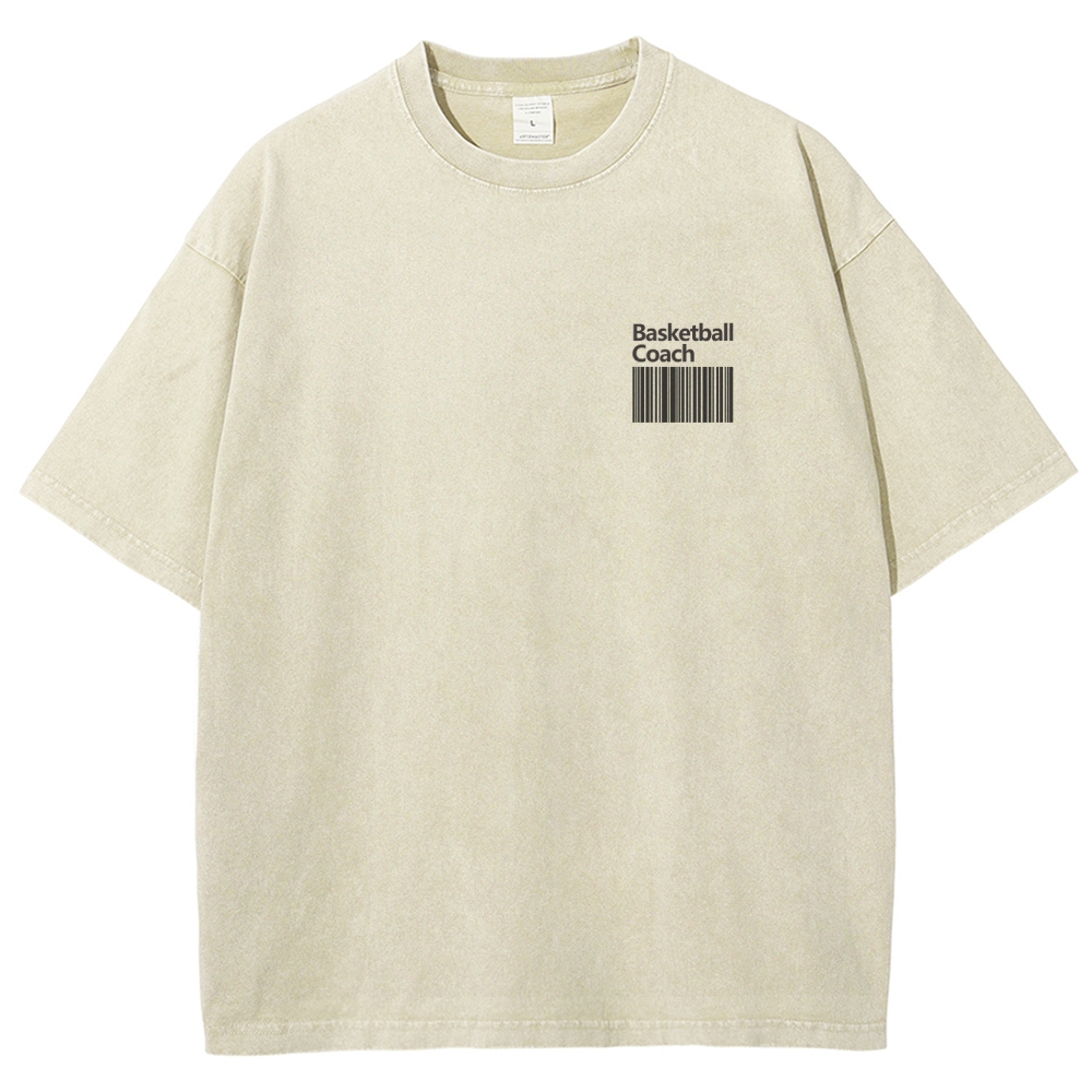 Basketball Coach Unisex Fit Washed T-Shirt Customscool
