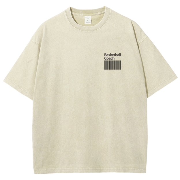 Basketball Coach Unisex Fit Washed T-Shirt Customscool