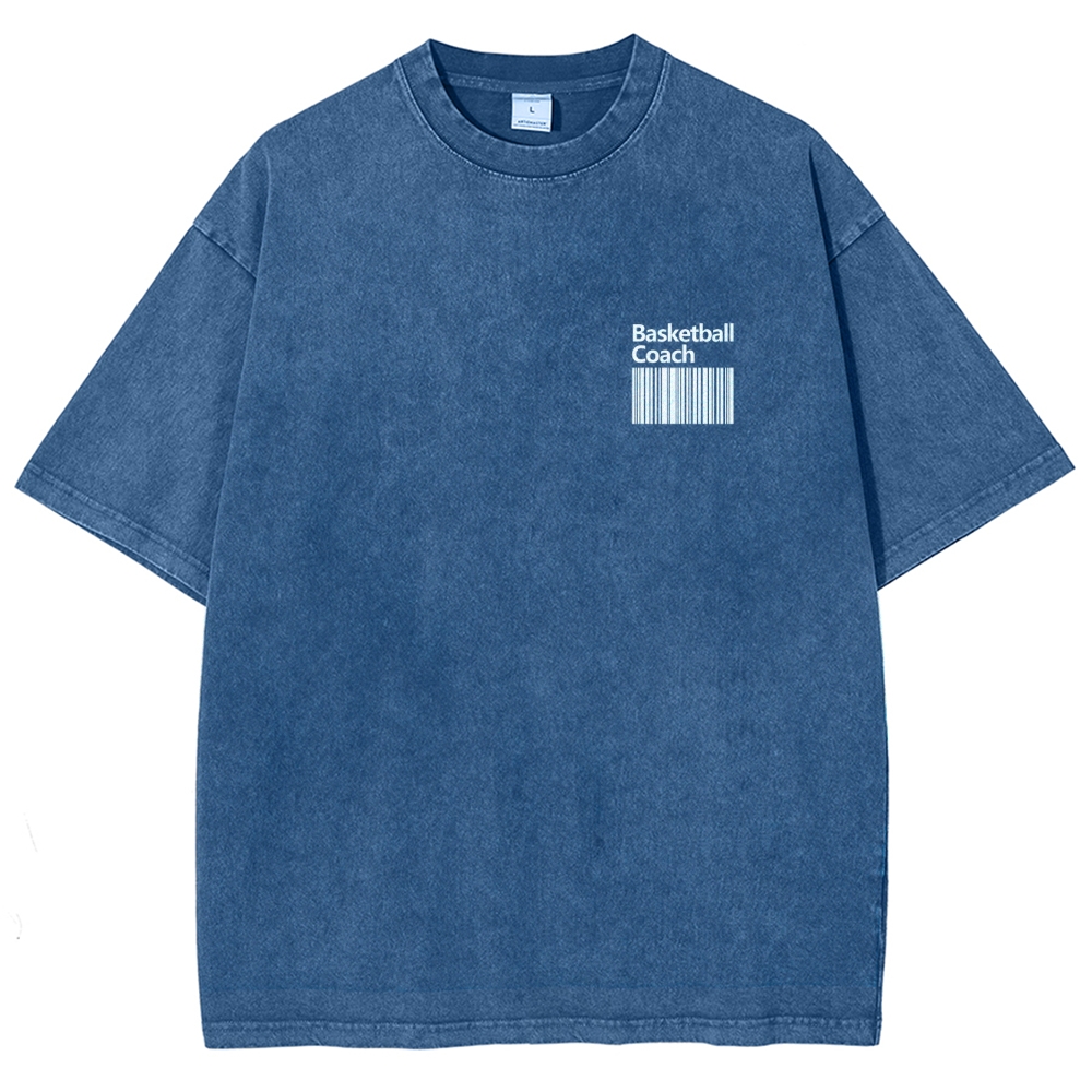 Basketball Coach Unisex Fit Washed T-Shirt Customscool