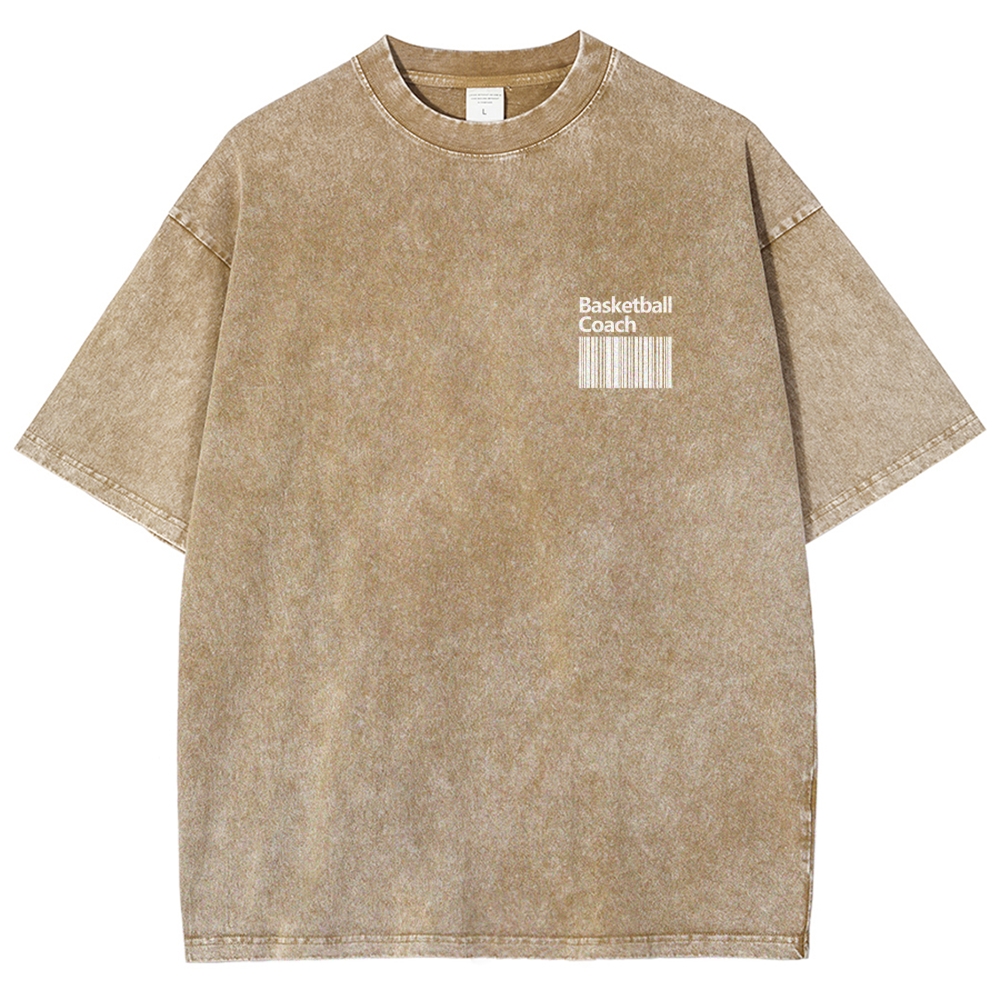 Basketball Coach Unisex Fit Washed T-Shirt Customscool