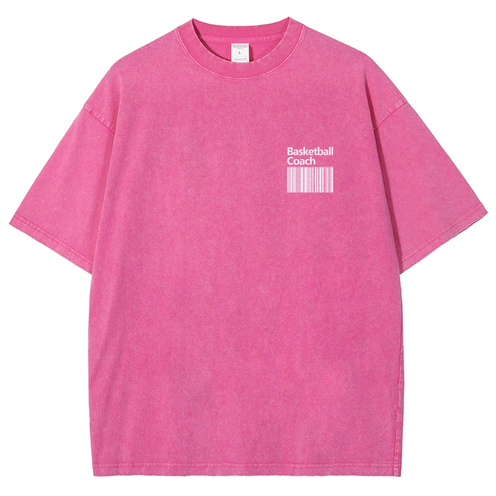 Basketball Coach Unisex Fit Washed T-Shirt Customscool