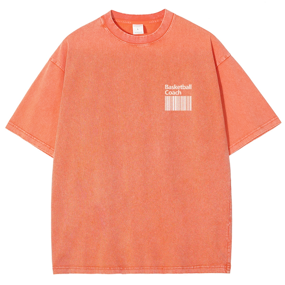 Basketball Coach Unisex Fit Washed T-Shirt Customscool