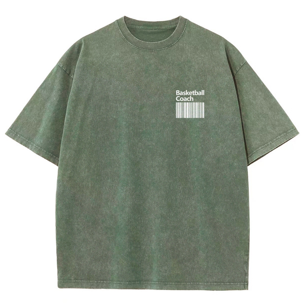 Basketball Coach Unisex Fit Washed T-Shirt Customscool