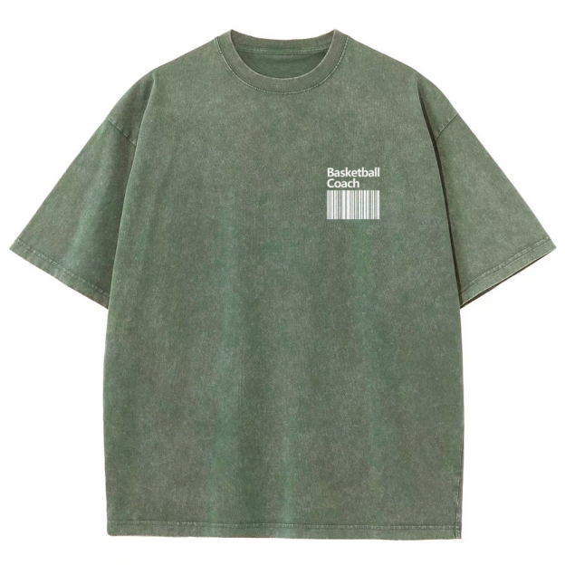 Basketball Coach Unisex Fit Washed T-Shirt Customscool