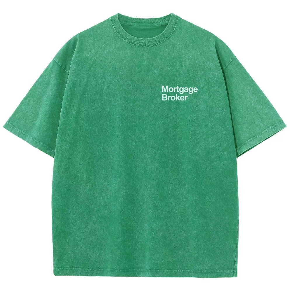 Mortgage Broker Addcustom QR Code Unisex Fit Washed T-Shirt