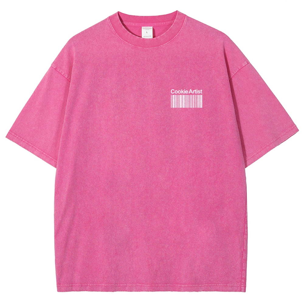 Cookie Artist Addcustom QR Code Unisex Fit Washed T-Shirt