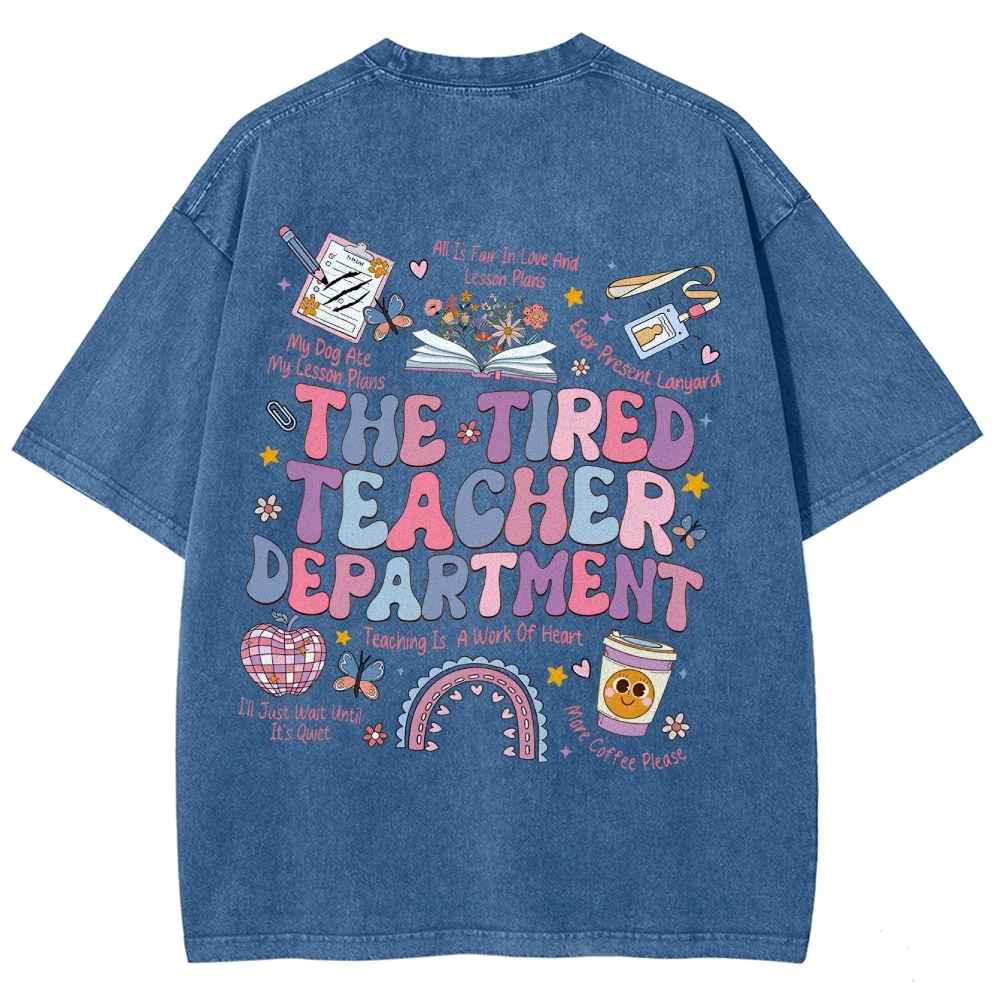 Teacher Unisex Fit Washed T-Shirt Customscool
