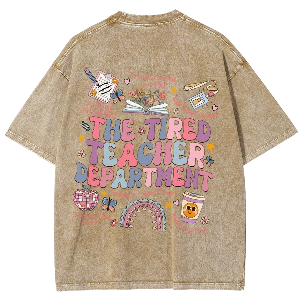 Teacher Unisex Fit Washed T-Shirt Customscool