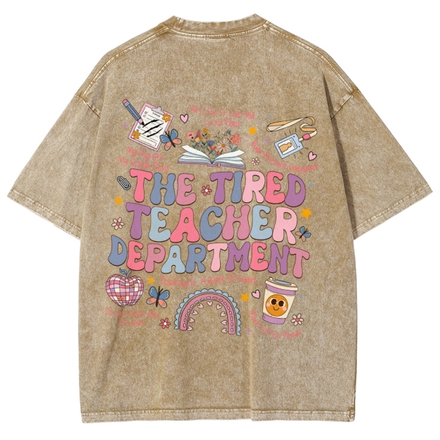 Teacher Unisex Fit Washed T-Shirt Customscool