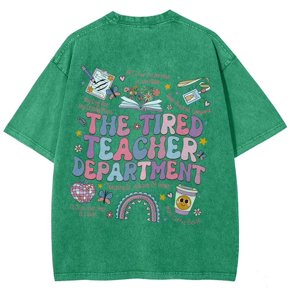 Teacher Unisex Fit Washed T-Shirt Customscool