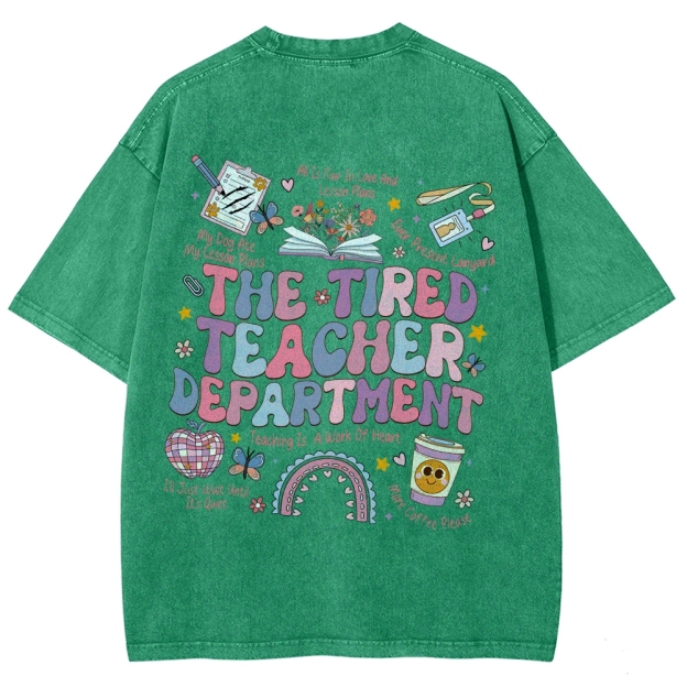 Teacher Unisex Fit Washed T-Shirt Customscool