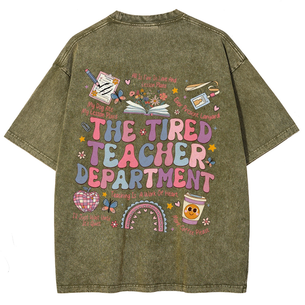 Teacher Unisex Fit Washed T-Shirt Customscool