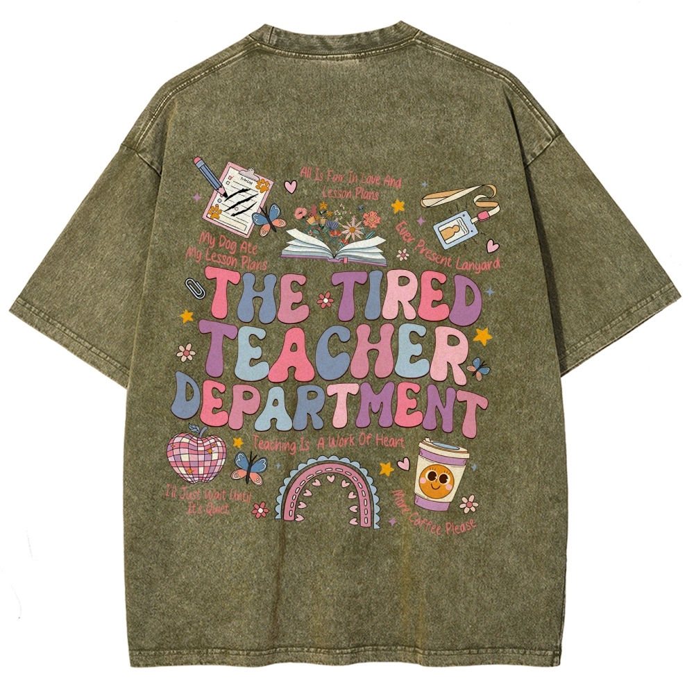 Teacher Unisex Fit Washed T-Shirt Customscool