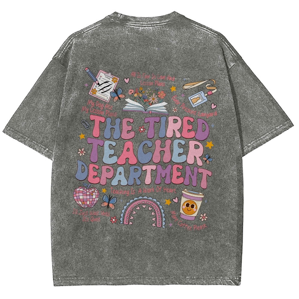 Teacher Unisex Fit Washed T-Shirt Customscool