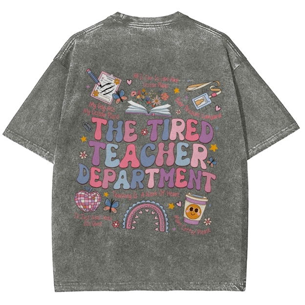 Teacher Unisex Fit Washed T-Shirt Customscool