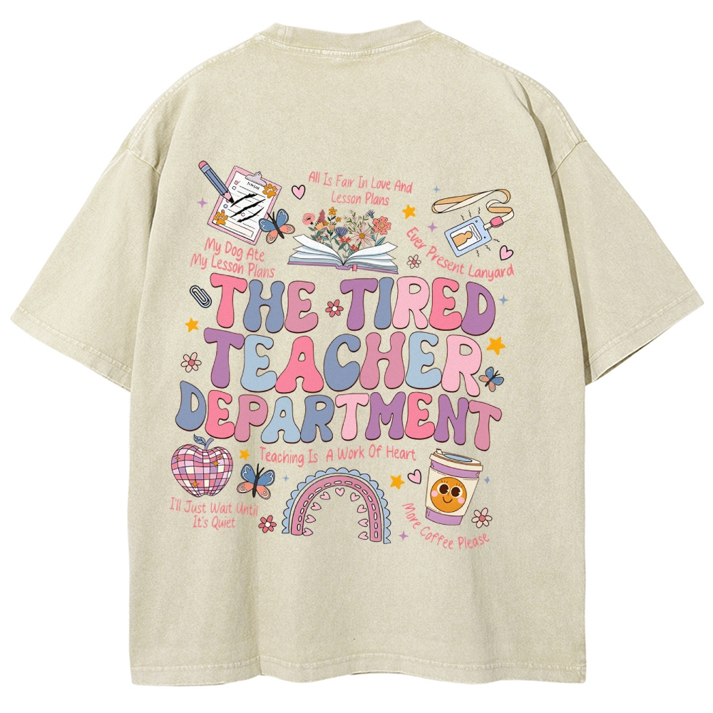 Teacher Unisex Fit Washed T-Shirt Customscool