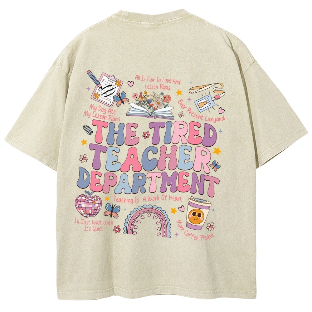 Teacher Unisex Fit Washed T-Shirt Customscool