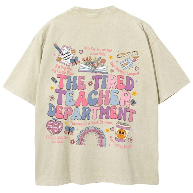 Teacher Unisex Fit Washed T-Shirt Customscool