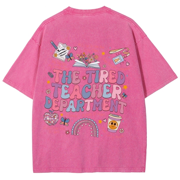 Teacher Unisex Fit Washed T-Shirt Customscool