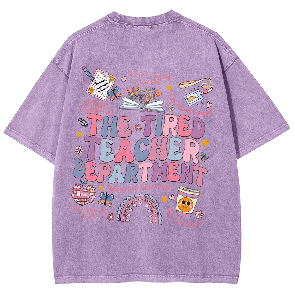 Teacher Unisex Fit Washed T-Shirt Customscool