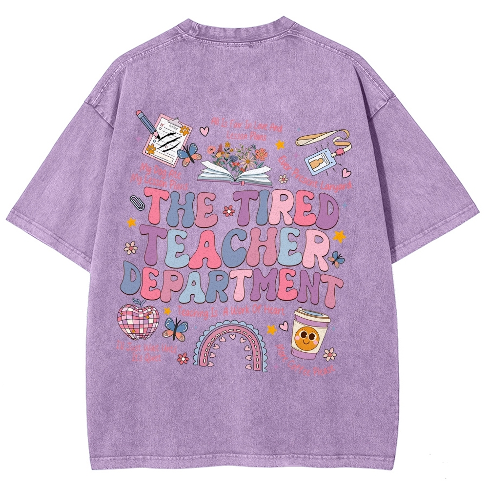Teacher Unisex Fit Washed T-Shirt Customscool