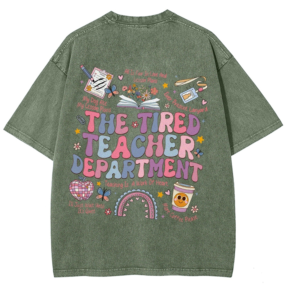 Teacher Unisex Fit Washed T-Shirt Customscool