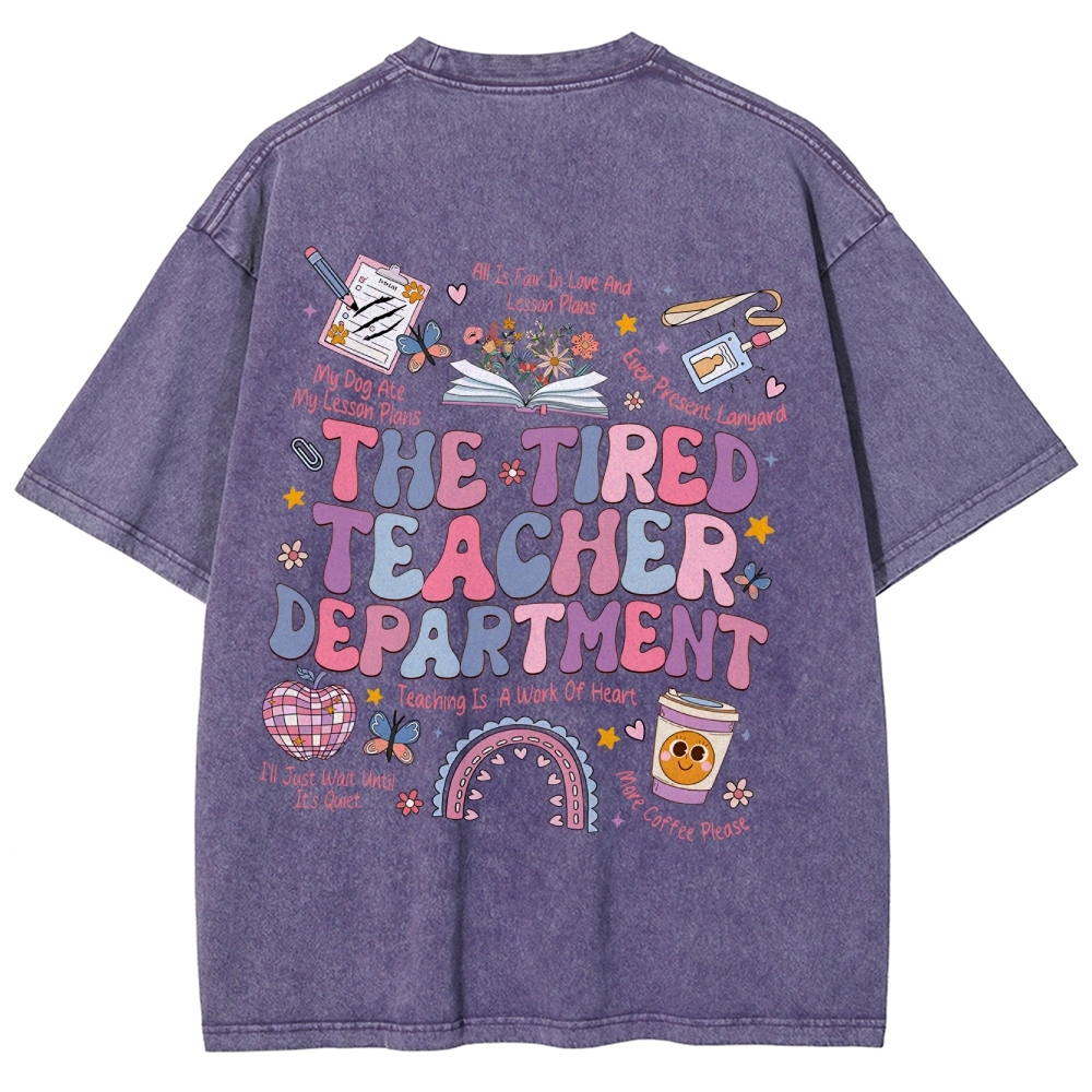 Teacher Unisex Fit Washed T-Shirt Customscool