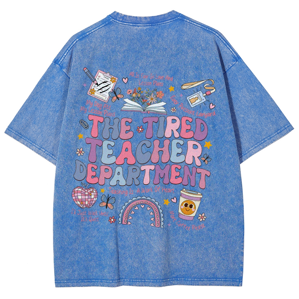 Teacher Unisex Fit Washed T-Shirt Customscool
