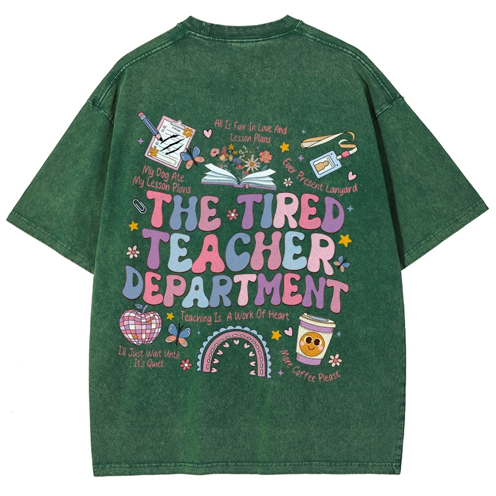 Teacher Unisex Fit Washed T-Shirt Customscool