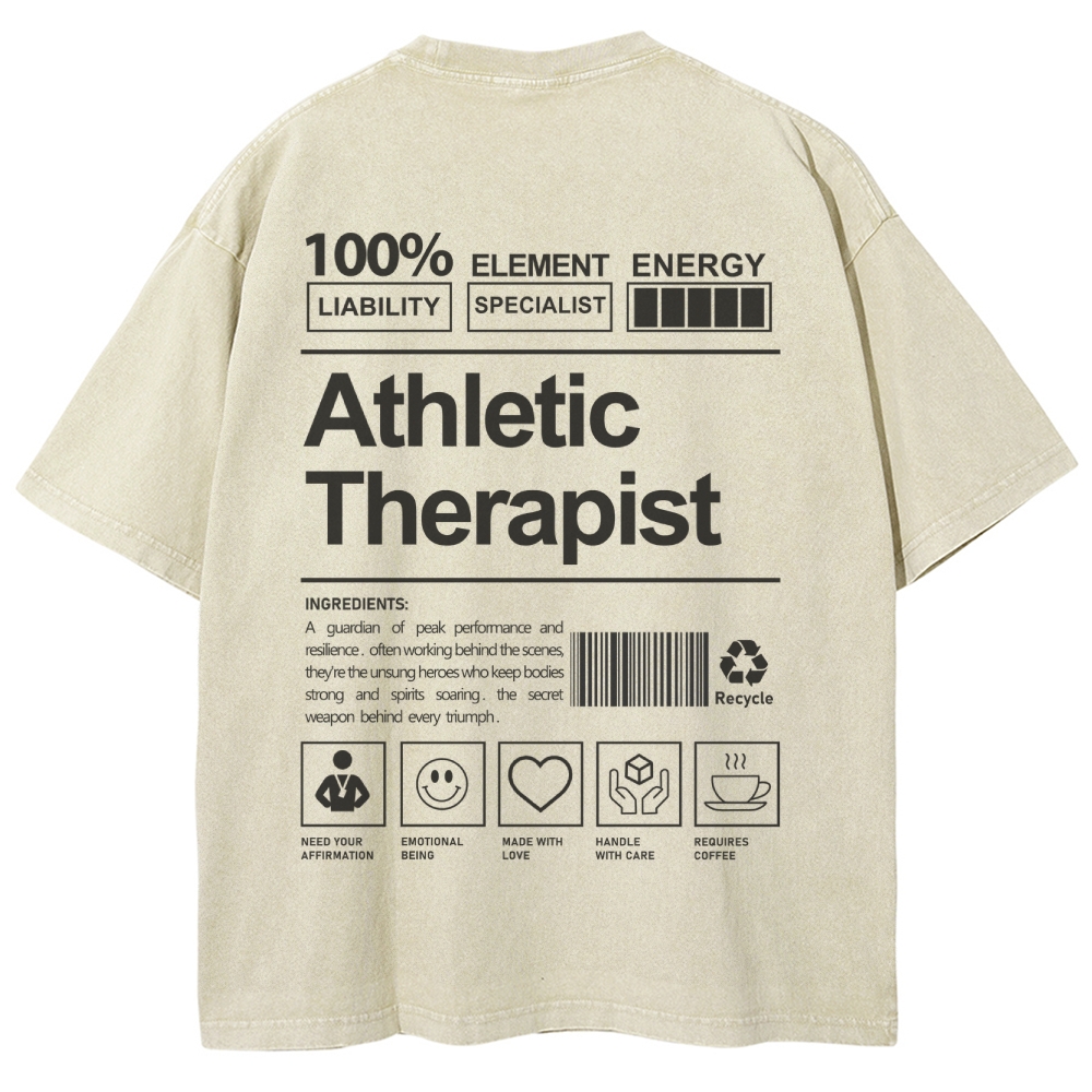 Athletic Therapist Unisex Fit Washed T-Shirt