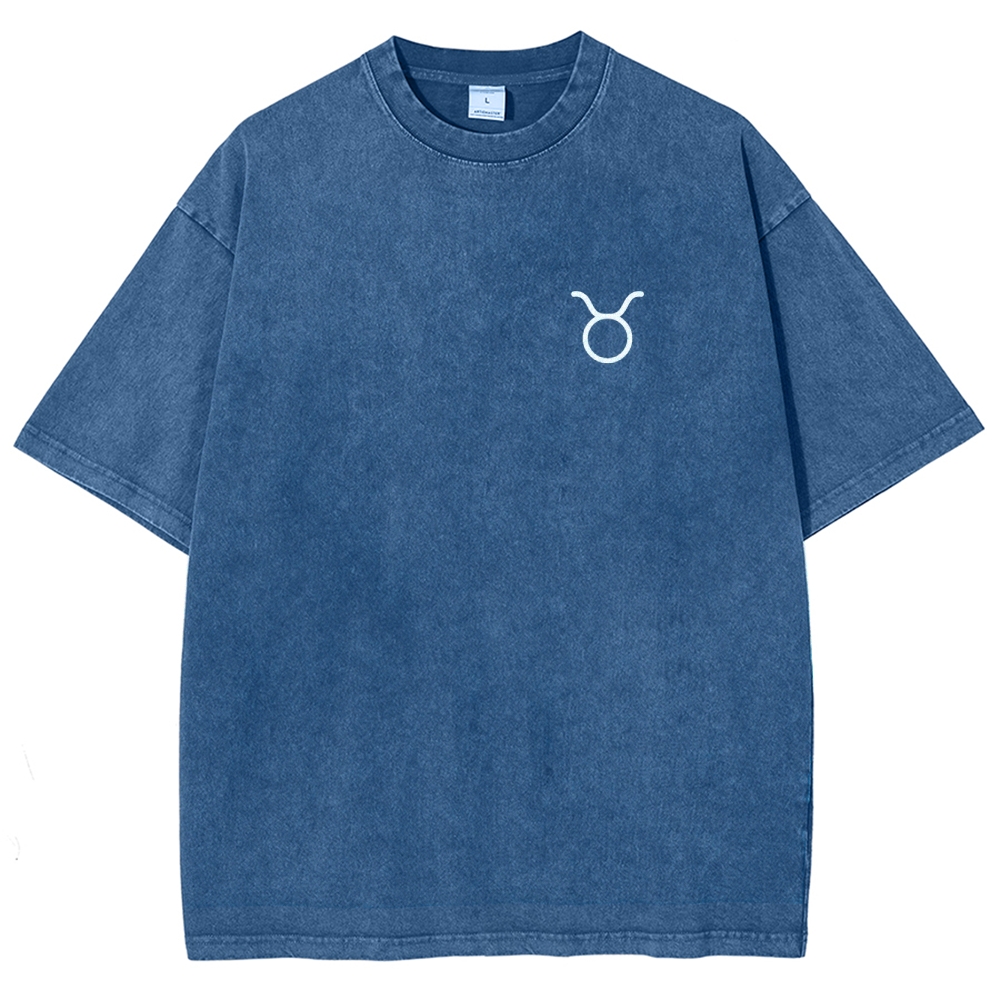 Taurus Unisex Fit Washed T-Shirt Customscool